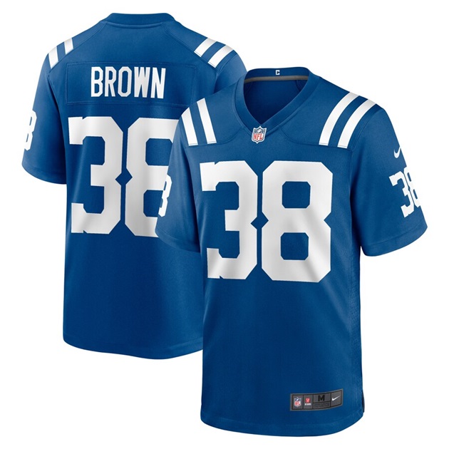 mens nike tony brown royal indianapolis colts player game jersey